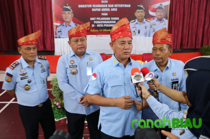 Kunker ke Riau, Dirkamtib Ditjenpas Abdul Aris berbagi tips agar lapas dan rutan selalu Kondusif